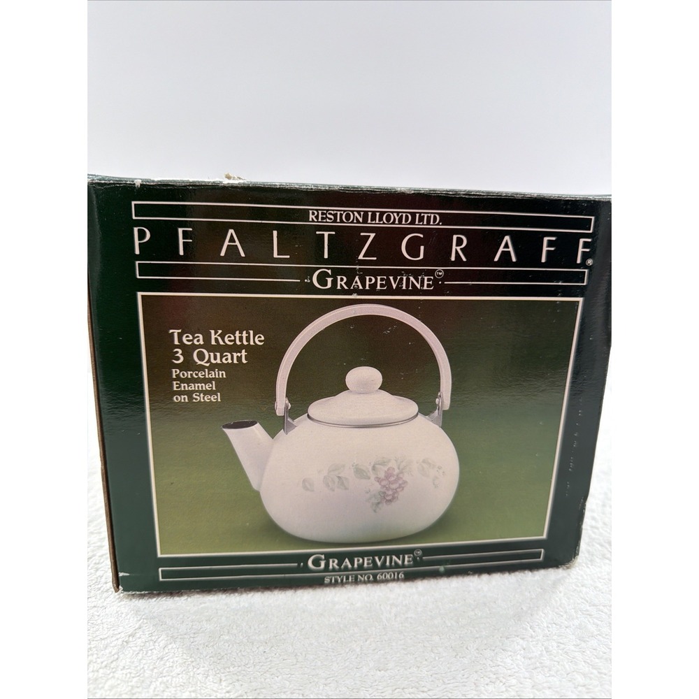 PFALTZGRAFF Grapevine Tea Kettle NEW in BOX! 3 Quart Style 60016